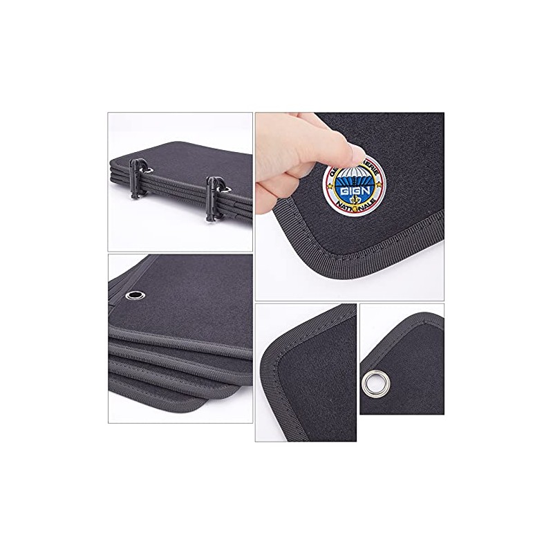 NBEADS 1 Set Tactical Patch Booklet Organizer, Black Flip-Page Patch