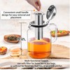 Aquach Borosilicate Glass Teapot 85oz/2500ml - Large Capacity Teapot for