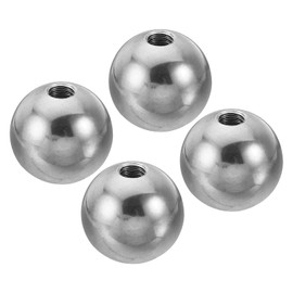 PATIKIL M6x22mm Ball Nuts Knob, 4 Pack Female Thread 304 Stainless Steel Round Blind Hole Screw Cap Cover for Lighting Machinery DIY Decoration, Silver