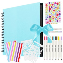 DIY Photo Album - DIY Photo Book Black with 80 Pages, Scrapbook Ideal as a Birthday Gift, Farewell Gift and Anniversary Gift to Use (Dark Green)