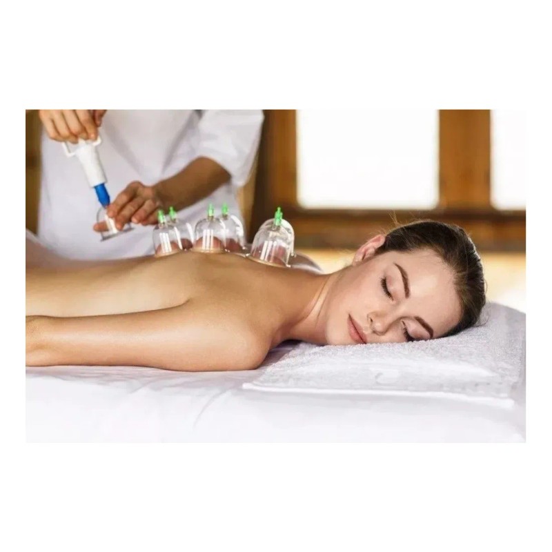 Kit 12 Ventosas Terapeuticas Masaje Succion Adelgazante