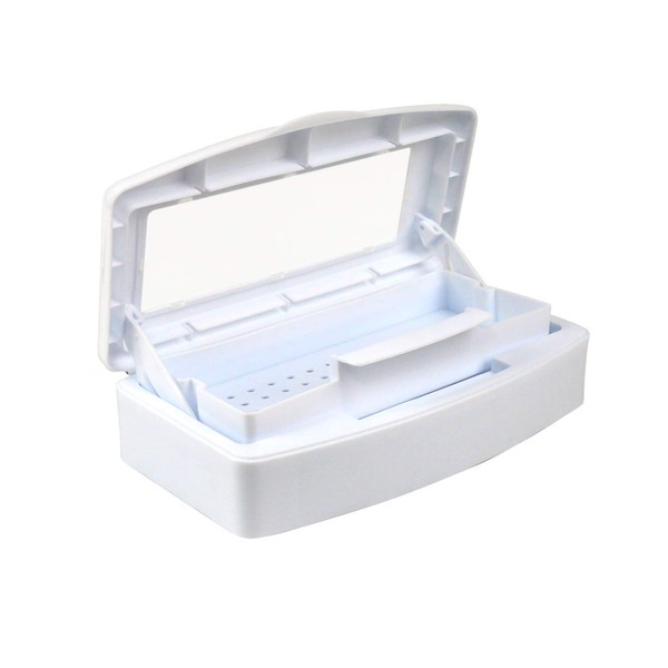 Pinkiou Nail Hair Tools Tray Sterilizer Manicure Disinfection Plastic Box Nail Sterilizing Clean Container