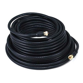 iMBPrice - RG6 Coaxial Extra Long Patch Cable (50 Feet) with F-Type Screw-on Connectors in Black