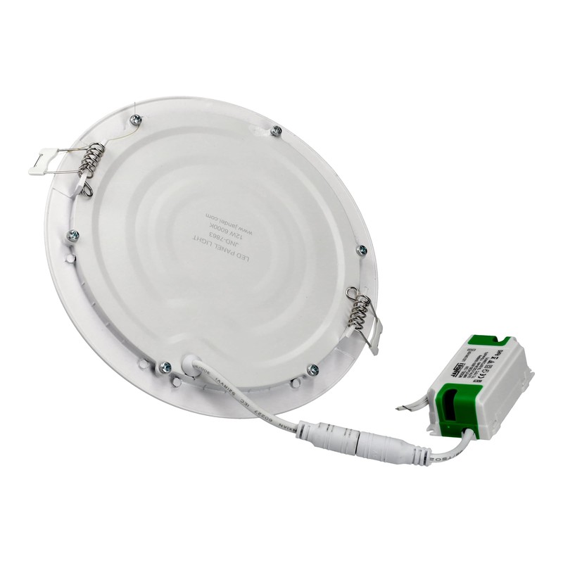 JANDEI - LED Downlight Round Extra Flat Panel. Lighting 12W,