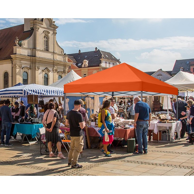 COOSHADE Durable Easy Pop Up Canopy Tent 10x10Ft, Orange