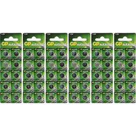 GP A76 LR44 AG13 Alkaline Cell 1.5V Alkaline Button Cell Battery x (60) Batteries