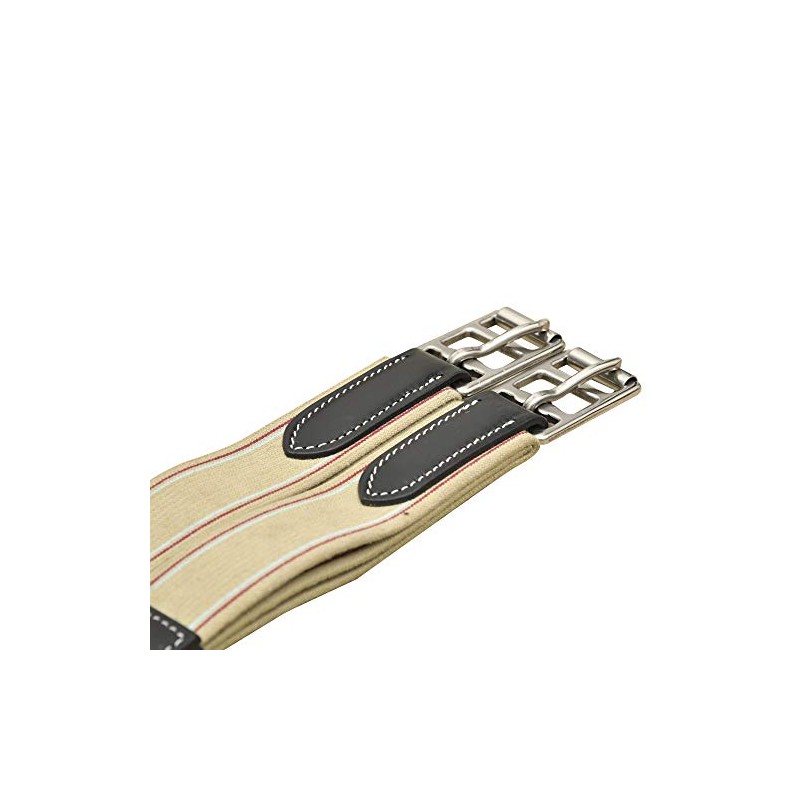SIE EQUESTRIAN Contoured Leather Chafeless Girth Black Brown 46" /48"