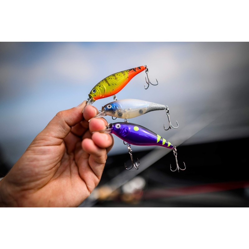 Berkley Flicker Shad Shallow Fishing Lure, Slick Purple Bengal, 2/7