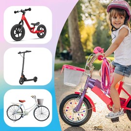 RSYHVG Kids Bike Accessories Set, Bike Tassels + 36Pcs Spoke Beads for Kids Girls, Rainbow Bike Accessories Colorful Tassel Ribbons Bicycle Clip Beads Kids Bike Accessories for Micro Scooter Tricycle