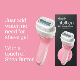 Wilkinson Sword Intuition Soap & Shave Nourishing Women's Razor, 1 Refill