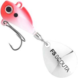 Spro Predator bait for spin fishing, 10 g, freestyle scouta jig spinner, colour: red head