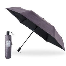 Moon Bat 30244 3 Second Urawaza Auto Open and Close Automatically Closes and Closes Light Shading 100% UV Protection, For Both Sun and Rain, Parasol, Folding Umbrella, 21.7 inches (55 cm), Plain, gray