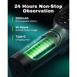 AMPBANK H128 Handheld Thermal Camera, 240 x 240 TISR Resolution, 24h Battery Life Thermal Imaging Camera, 25 Hz Infrared Camera with Temperature Alarm, -4℉~ 842℉ Temp Range, IP65 Protection Level