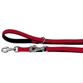 Ferplast DAYTONA GA Extra Strong Training Dog Lead - 3 Adjustable Lengths - Soft Padded Handle - Anti-Abrasion - Italian Design - 200 x 2 cm, Red