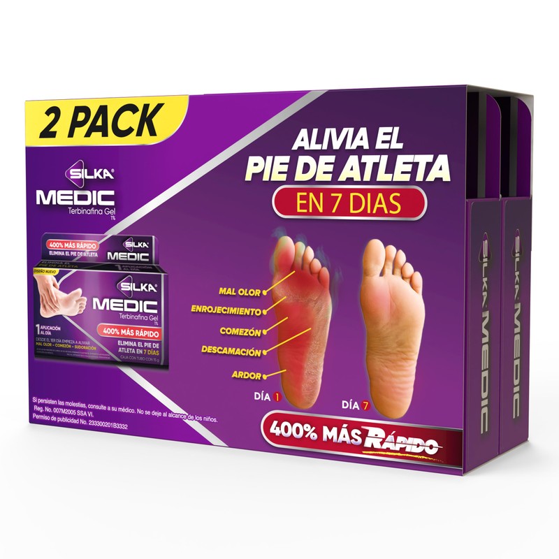 Silkamedic SILKA MEDIC Gel Antimicótico para PIE DE ATLETA, 2