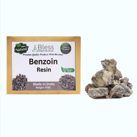 Bless International Premium Grade A Indian Benzoin Resin 100% Pure Natural Organic Tree Sap Gum Incense Solid Crystals Sacred Aroma for Meditation Cleansing Wellness 0.25Lb-113.3-Grams-4-Ounces