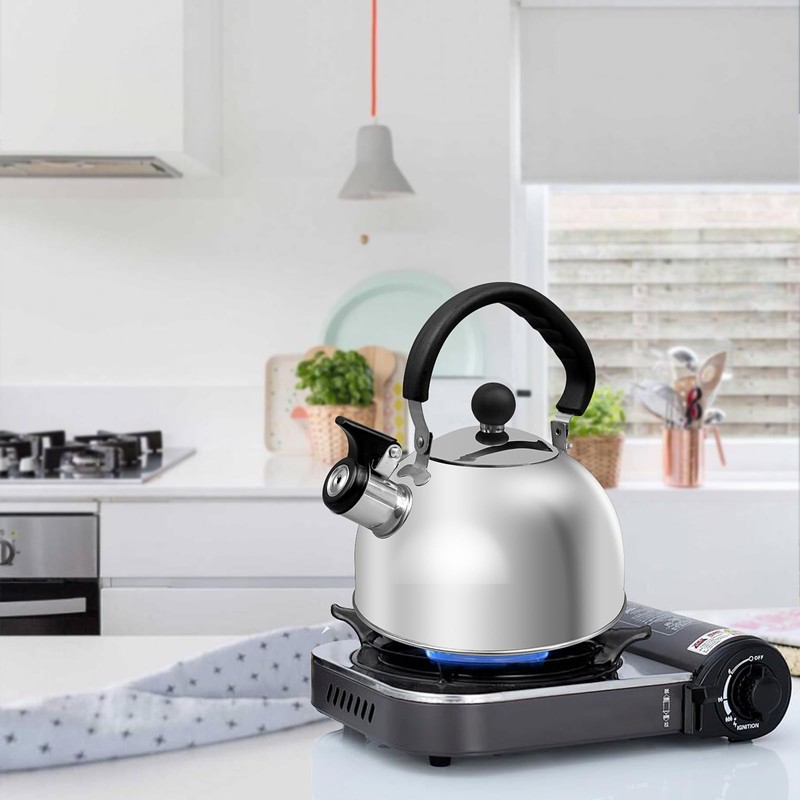 Whistling Tea Kettle for Stove Top, 2L Stainless Steel Teapot