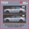 Avery Supreme Wrap Chrome Delete Vinyl Overlay for the 2019-2025