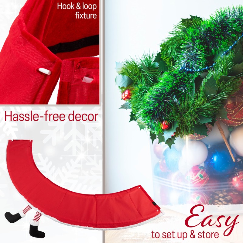 DECO EXPRESS Christmas Tree Skirt - Funny Christmas Santa Tree