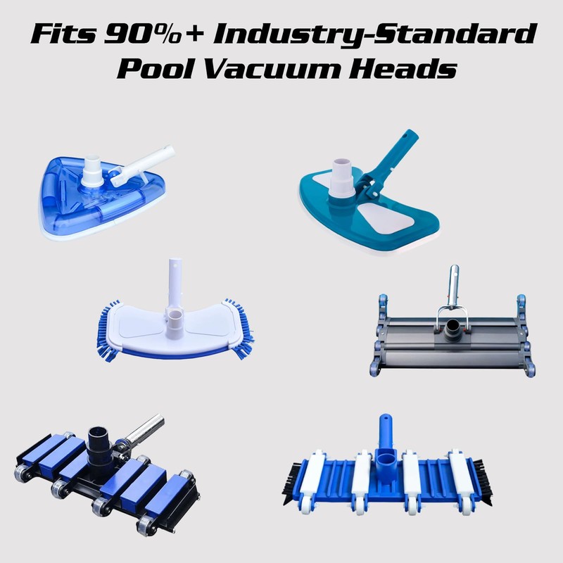 LOVUFIR 5PCS Pool Pole Clips, V-Shaped Stainless Steel Pool Brush