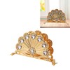 Golden Metal Napkin Holder Exquisite Light Luxury European Style Zinc