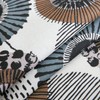 Table Runner Flowers Modern Abstract Table Runner Green Brown Table
