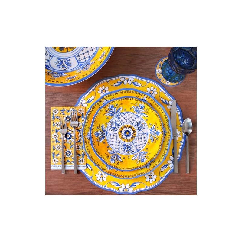 Le Cadeaux Melamine 11 inch Dinner Plate Set of 4,