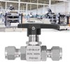 Ball Valve Stainless Steel 3Piece Type StraightThrough Ferrule Equipment SS316L