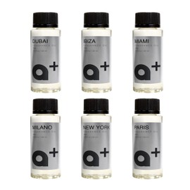 Aromar+ Fragrance Oil – Featuring Dubai, Ibiza, Miami, Milano, New York & Paris – Inspired by The Iconic Scents of W Hotel, Aria Hotel, Ritz Carlton, Westin, 1 Hotel & Edison Hotel -Pack of 6