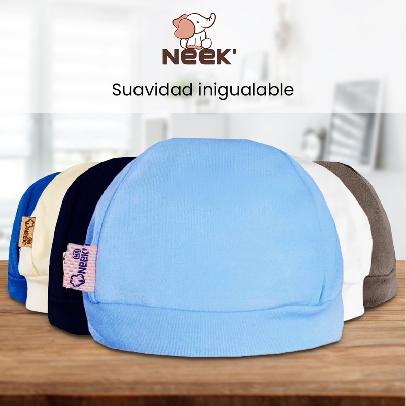 Neek Cotton | Pack de 6 Gorros para Bebé Prematuro
