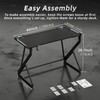 TIQLAB Gaming Desk with LED Lights, 40 Inch Computer Desk