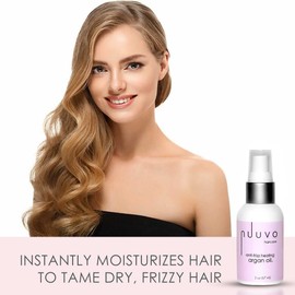 Nuuvo Haircare Lightweight Argan Oil for Dry, Damaged Hair 2oz, Hair Growth Treatment, Deep Moisture & Shine, Restores, Strengthens, Nourishes, Frizz Control & Heat Protection, Natural Hair Oil