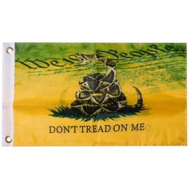 Gadsden Live Snake We The People Double Sided 150D Woven Poly Nylon 12"x18" Flag
