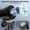 Rechargeable Fabric Shaver, 6-Leaf Blades, LED Display, 3 Speeds