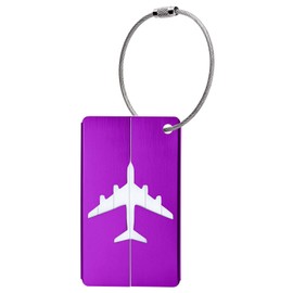 Luggage Tags 6 Pcs Suitcase Tags with Steel Loop and Name Address ID Card Baggage Handbag Tags Labels Travel Accessories for Checked Hand Luggage and Handbags(6 Colours)