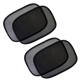 Merdege Car Window Shades, 4 PCS Baby Side Window Covers, Sun Protection and Sun Shade Blocker, Glare Shield Protection, 21" x 14" Mesh Car Shade (Black)