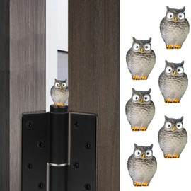 Niuwiwyi 6pcs Animal Door Hinge Heads Decorative Topper Owl Animal Hinge Head Magnet Door Hinge Pin Topper