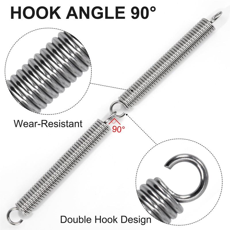 GUNGY Tension Springs with Hooks Stainless Steel Tension Spring Tension