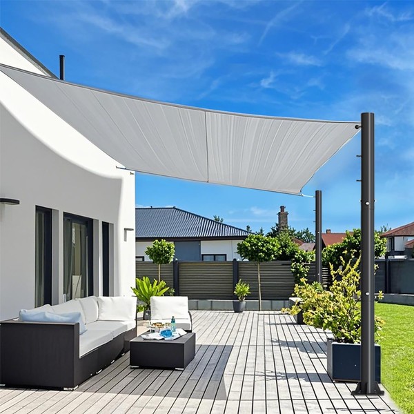 Sun Shade Sail Poles Set of 2-10ft Outdoor Removable Sunshade