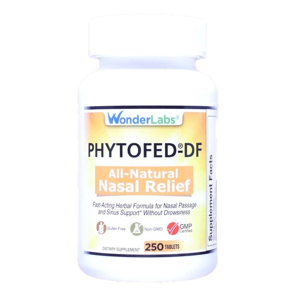 Wonder Laboratories Phytofed-DF All-Natural Nasal Relief and Decongestant, 250 Tablets