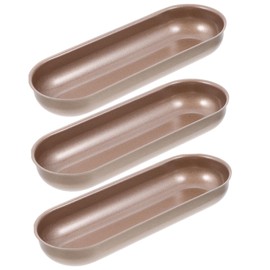 OHPHCALL 3Pcs Non Stick Hot Dog Baking Mold Long Bread Toast Pan for Oven Easy Clean Baking Tray for Hot Dogs Bread Baking Pan for Family Friends