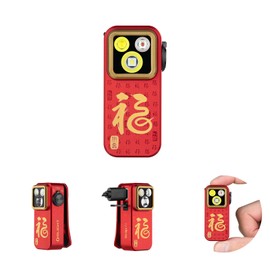 OLIGHT Oclip Pro EDC Flashlight Clip-on Light, Rechargeable 500 Lumens with Three Lighting Solutions Type-C Charging, Magnetic Flash Lights for Signaling, Cycling, Outdoor or Indoor Use(FS Red)