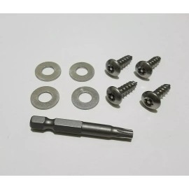 Ton's Performance 4 Domestic Theft Deterrent Auto Security License Plate Screws Stainless Steel