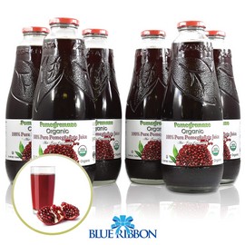 Blue Ribbon Pure Pomegranate Juice - No Preservatives & Sugar - Organic Juice- 100% Natural
