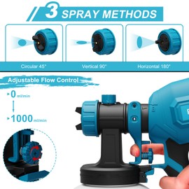 WIBENTL Paint Sprayer, 700W HVLP Spray Gun with 4 Brass Nozzles & 3 Patterns, Paint Gun with Adjustable Spray Width, Paint Sprayers for Home Furniture, Cabinets, DIY Works, Door, Garden Chairs etc.