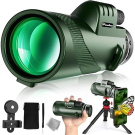 40X60 Monocular Telescope, High Power Monocular for Adults with Phone Adapter & Tripod & Hand Strap, Equipped with BAK4 Prism for Bird Watching
