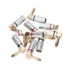 10 Pcs Banana Plugs 24K Copper Gold Plated Aluminum Case