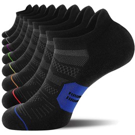 8 Pairs Ankle Running Compression Sock for Men and Women,Cushioned Low Cut Tab Athletic Socks