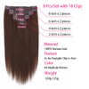 Nvnvdij Straight Clip in Hair Extensions Remy Human Hair 8pcs