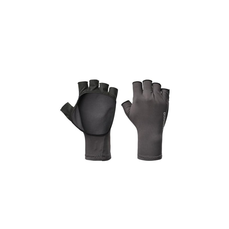 Shimano GL-601V Sun Protection Gloves, 5-Piece Cut, Neo Black, S